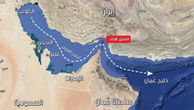 مضيق هرمز على الخريطة