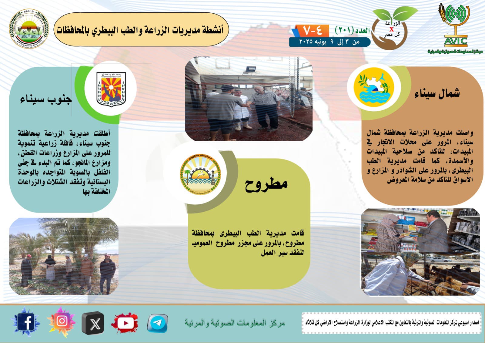 أنشطة مديريات الزراعة والطب البيطرى