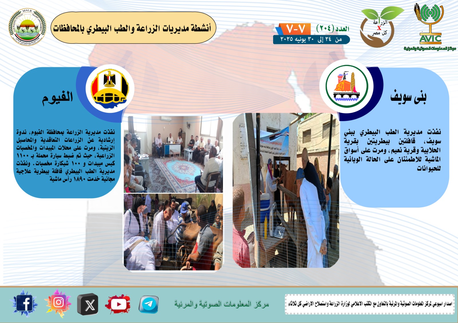مديريات الزراعة والطب البيطرى