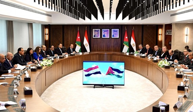 رئيسا وزراء مصر والاردن