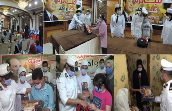 الداخلية توجه قافلة لتوزيع حقائب مدرسية مجانًا بمنطقة عزبة الهجانة بالقاهرة