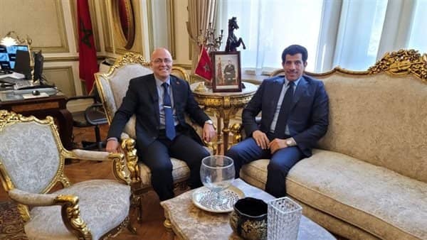 السفير القطرى الجديد يلتقى نظيره المغربى بالقاهرة