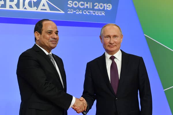 الرئيسان الروسي، فلاديمير بوتين، والمصري، عبد الفتاح السيسي.