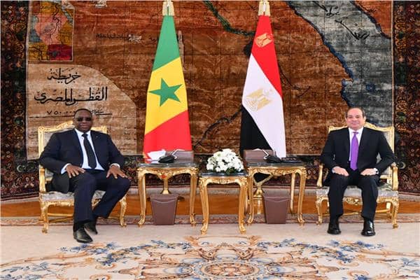 الرئيس عبد الفتاح السيسي ورئيس السنغال ماكي سال