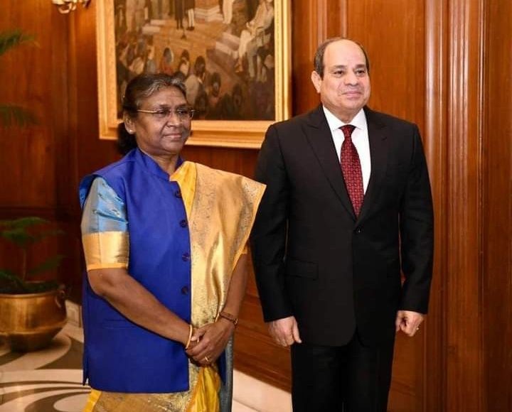لقاء السيسي ورئيسة الهند