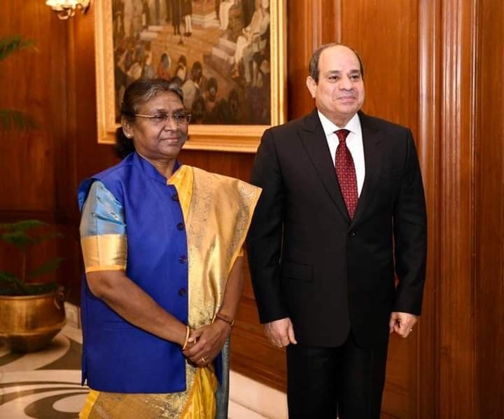 لقاء السيسي ورئيسة الهند