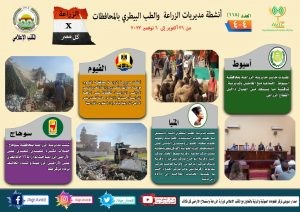 أنشطة وجهود مديريات الزراعة والطب البيطري خلال أسبوع