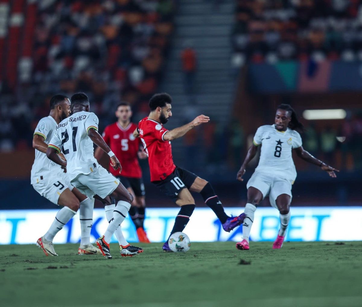 صلاح في مباراة منتخب مصر الأخيرة