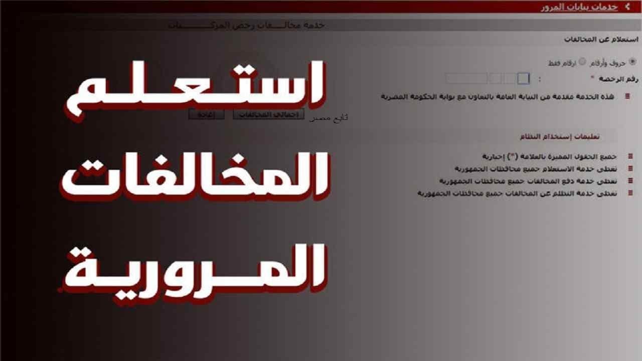 الاستعلام عن مخالفات المرور مجانًا برقم السيارة.. اعرف الخطوات - عالم المال