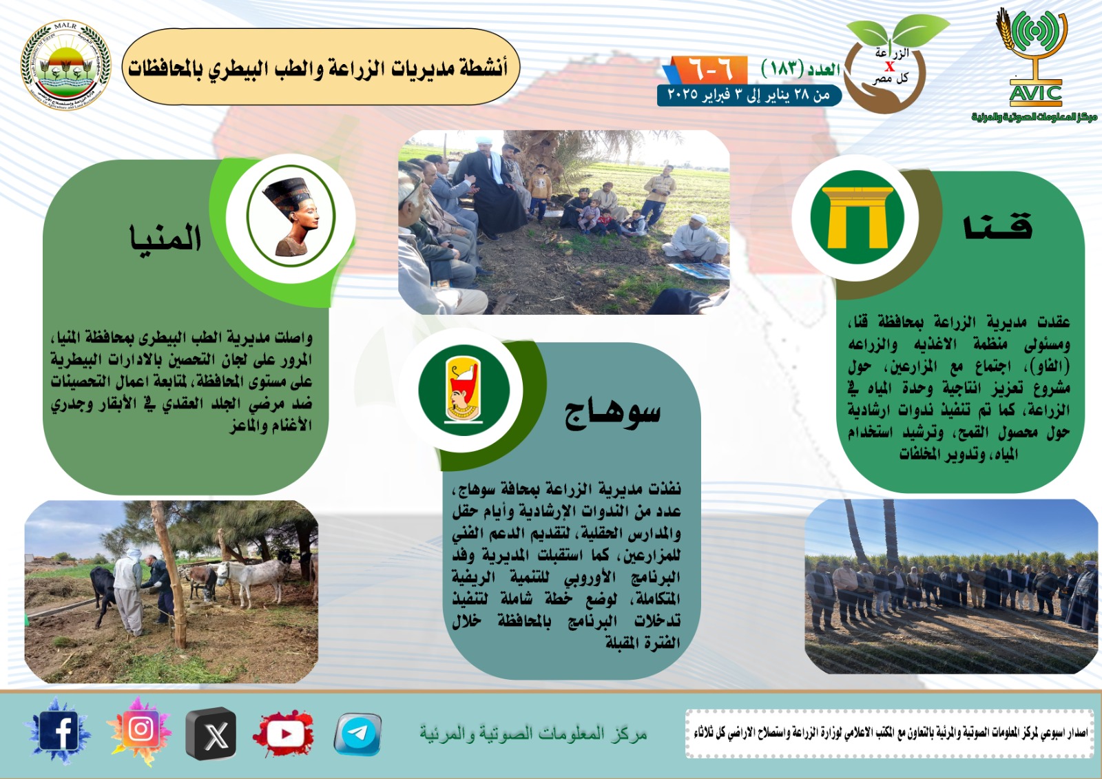 أنشطة مديرات الزراعة والطب البيطرى
