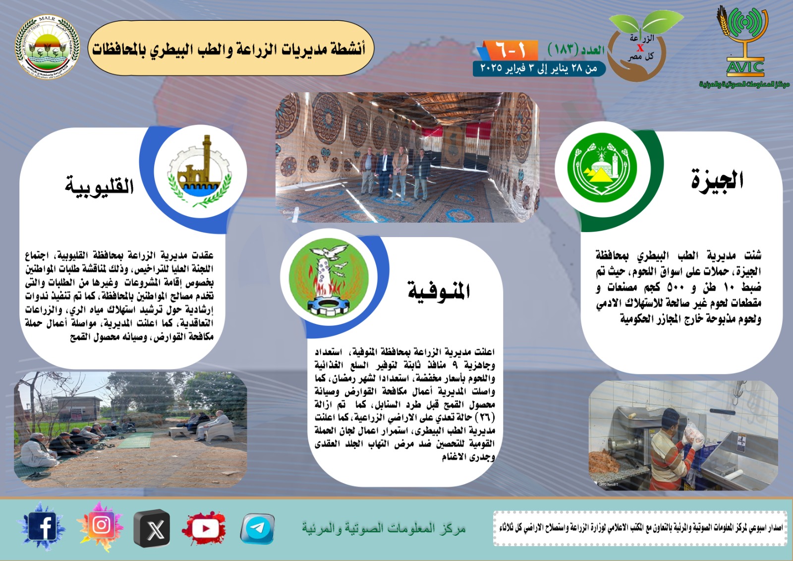 أنشطة مديرات الزراعة والطب البيطرى
