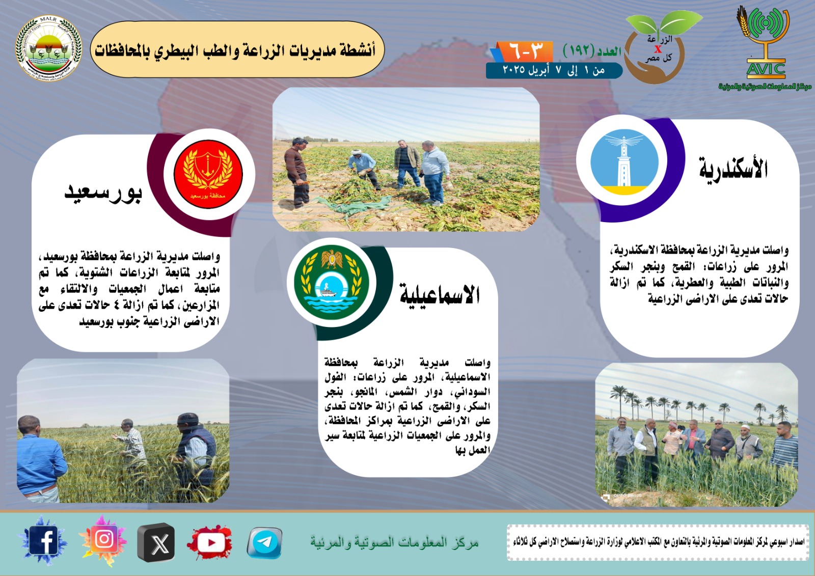 جهود مديريات الزراعة والطب البيطري 