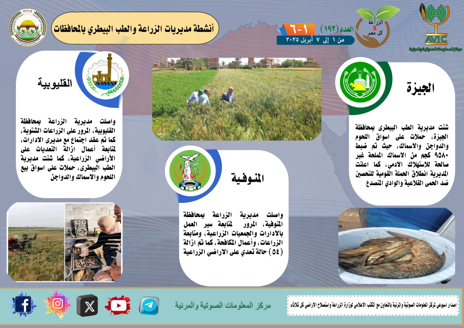 جهود مديريات الزراعة والطب البيطري 