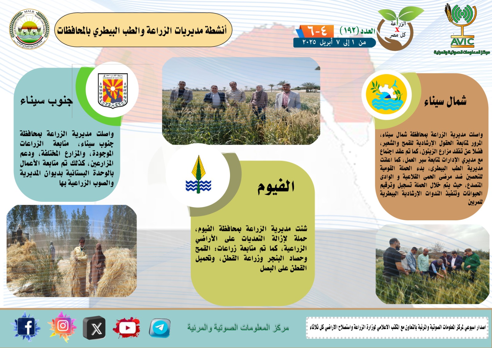 جهود مديريات الزراعة والطب البيطري 