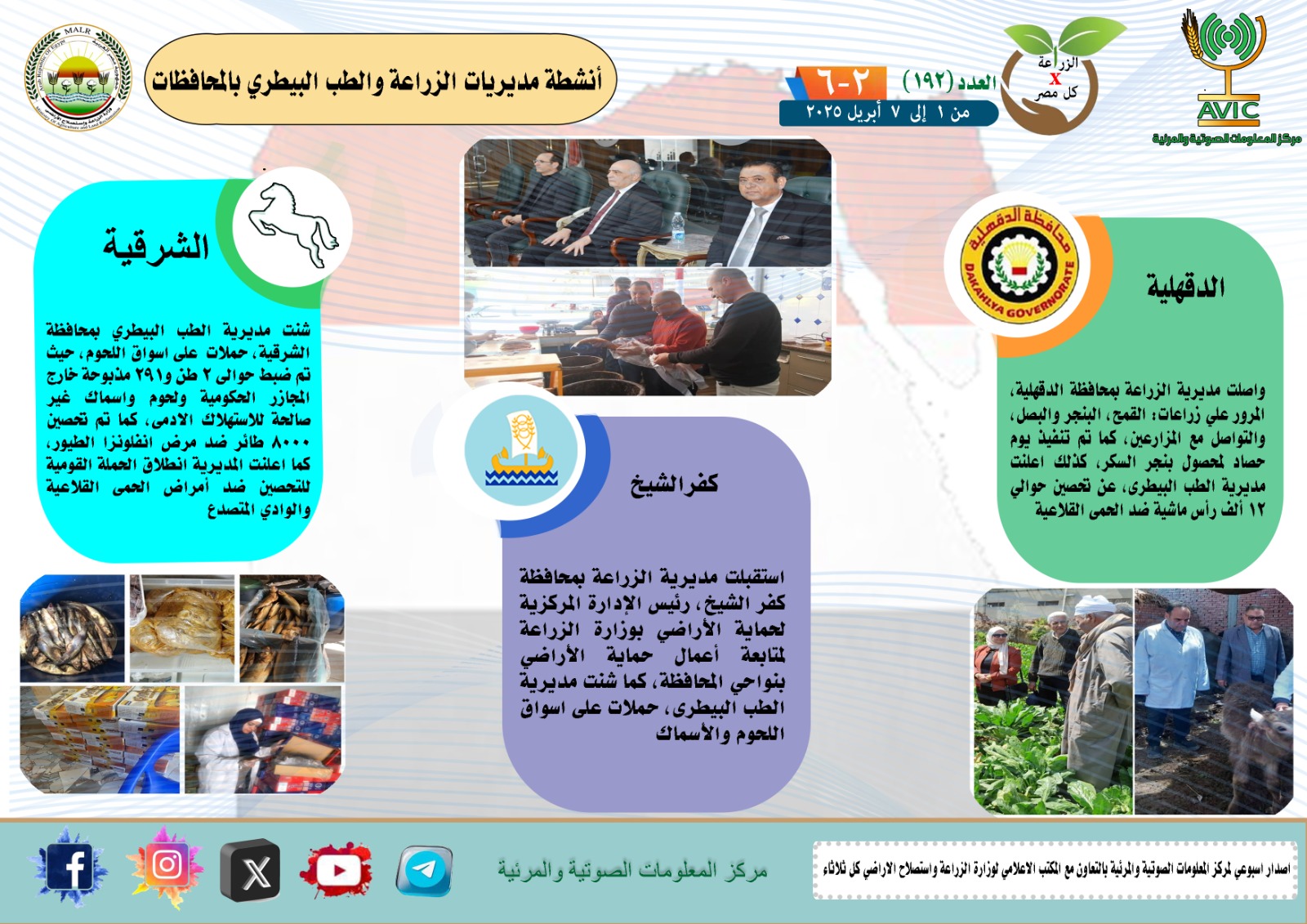 جهود مديريات الزراعة والطب البيطري 