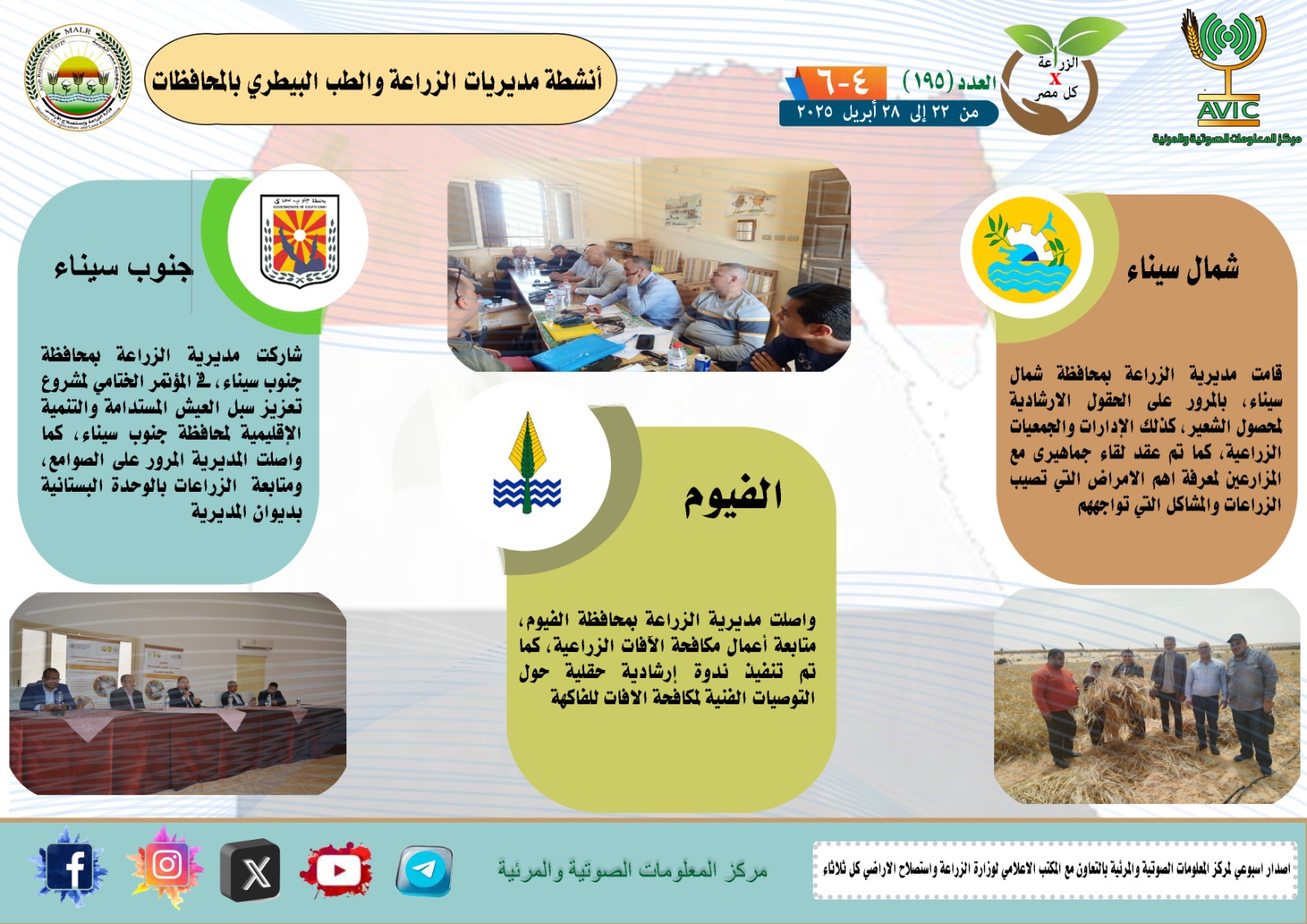 أنشطة مديريات الزراعة والطب البيطري 