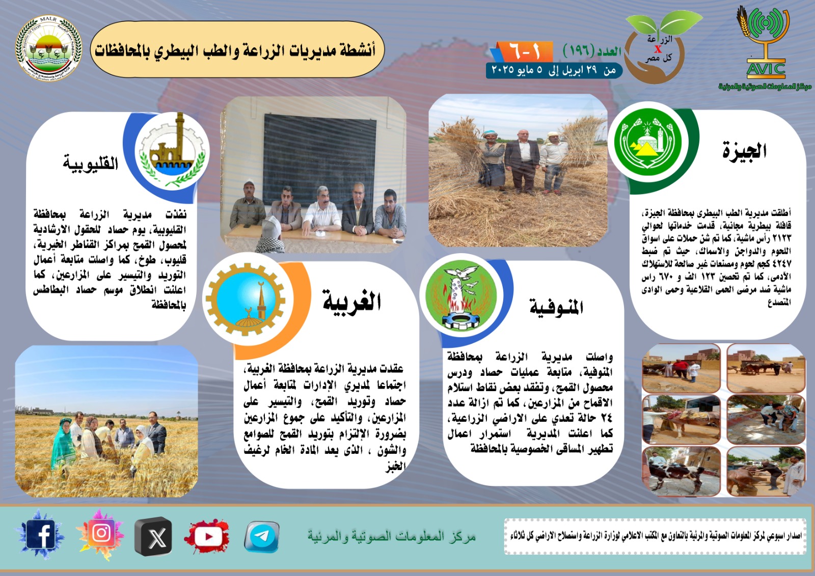 أنشطة مديريات الزراعة 