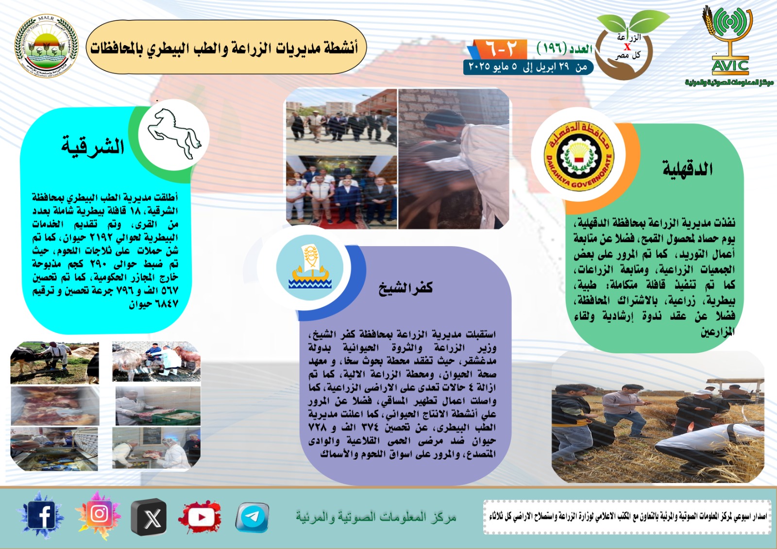 أنشطة مديريات الزراعة 