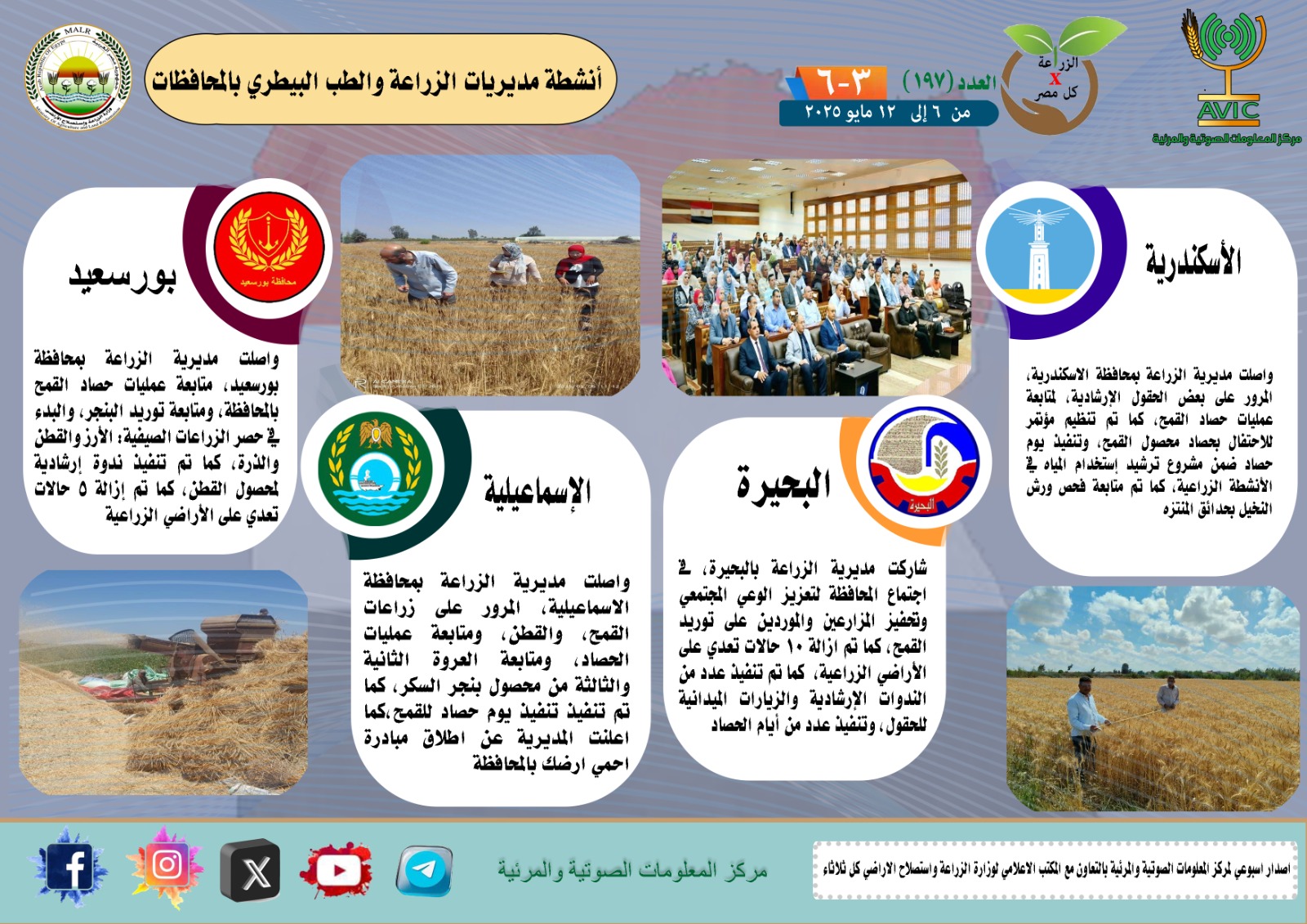 جهود مديريات الزراعة والطب البيطري 